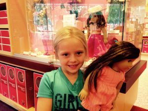 Vivi (age 7) at American Girl Orlando (June 2016).